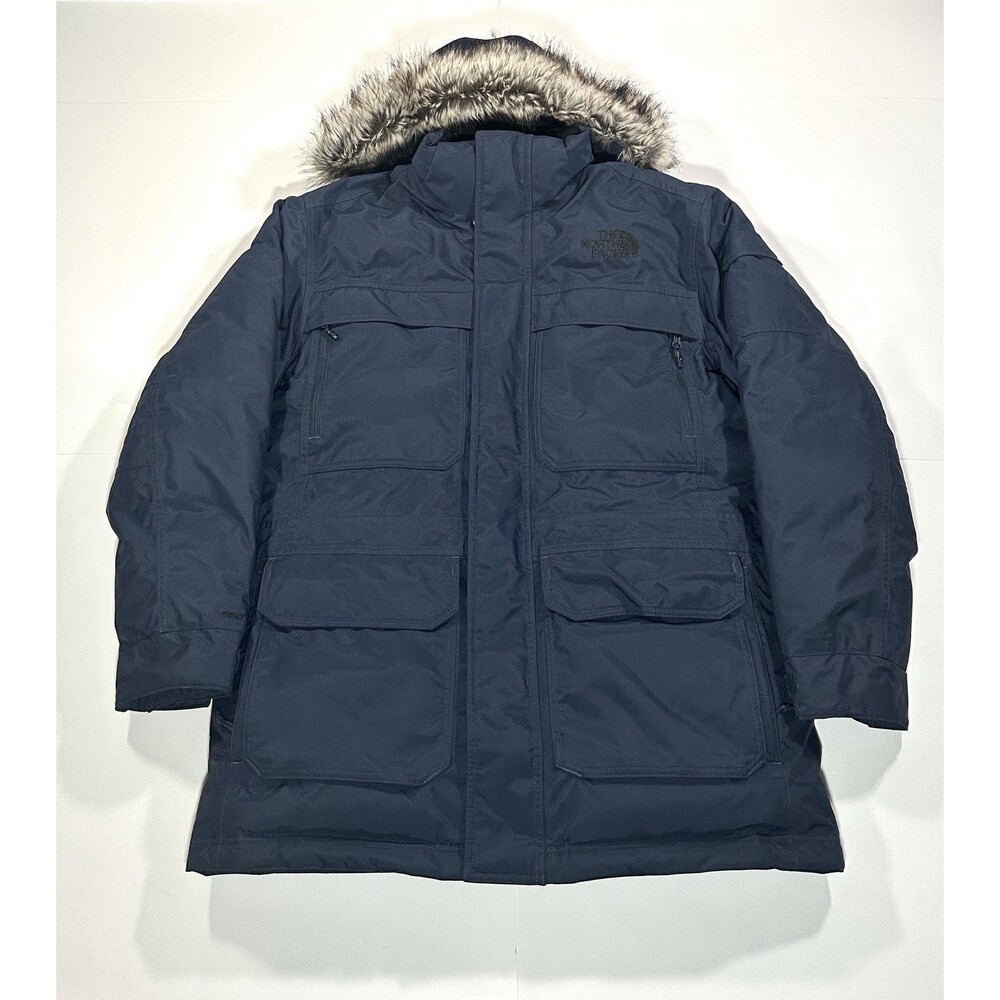 The North Face McMurdo Parka Down 550 Jacket Men’s Large Navy Fur Hood Dryvent